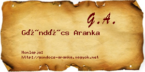 Göndöcs Aranka névjegykártya